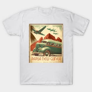 Papua New Guinea Vintage Travel Art Poster T-Shirt